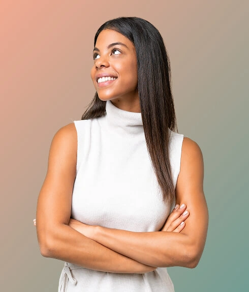 woman smiling